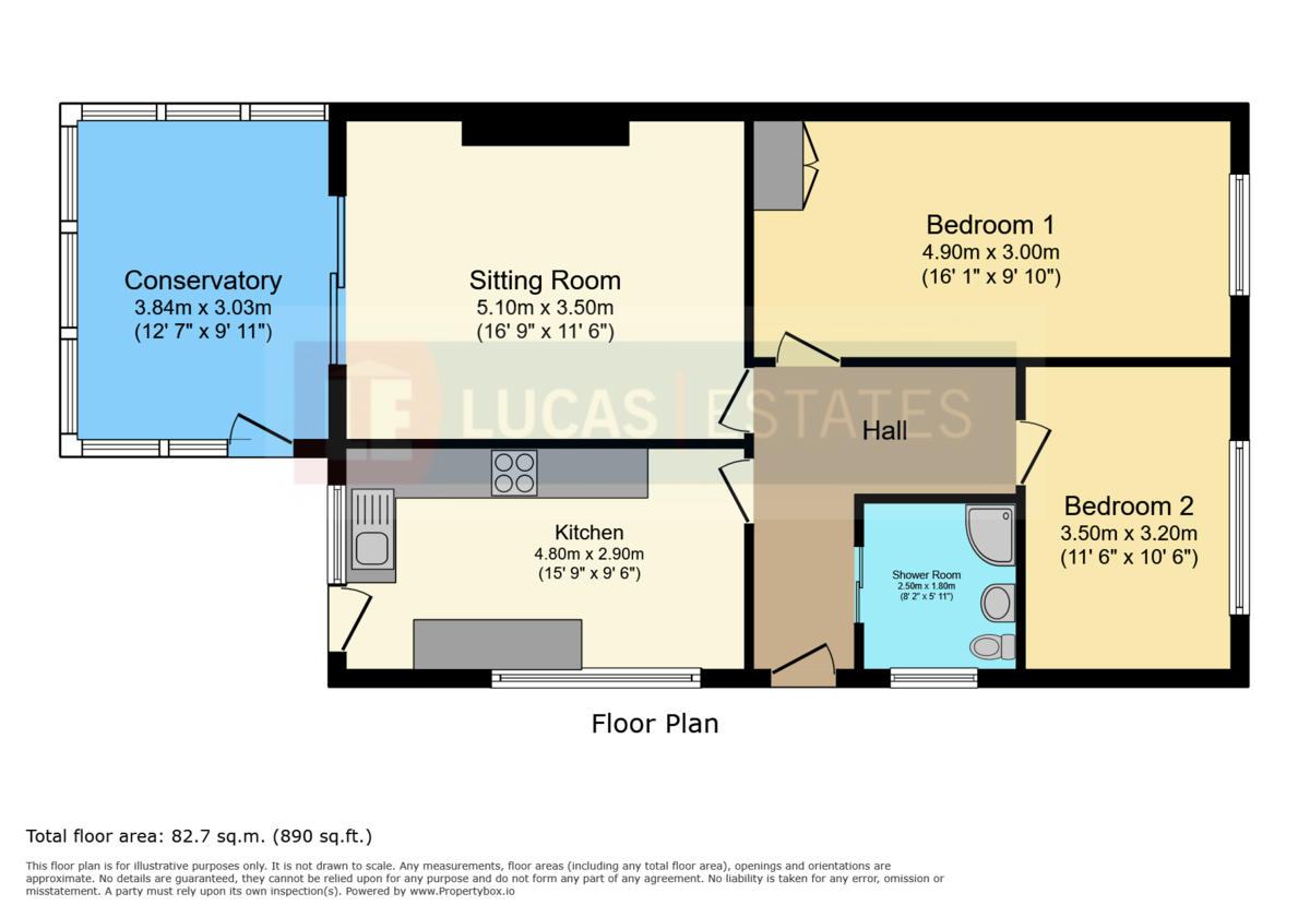 2 bed semi-detached bungalow for sale in Rhos Avenue, Penpedairheol, Hengoed - Property floorplan