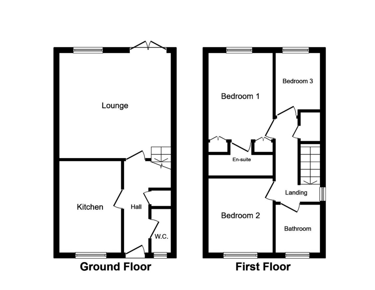 3 bed terraced house for sale in Red Kite Close, Penallta - Property floorplan