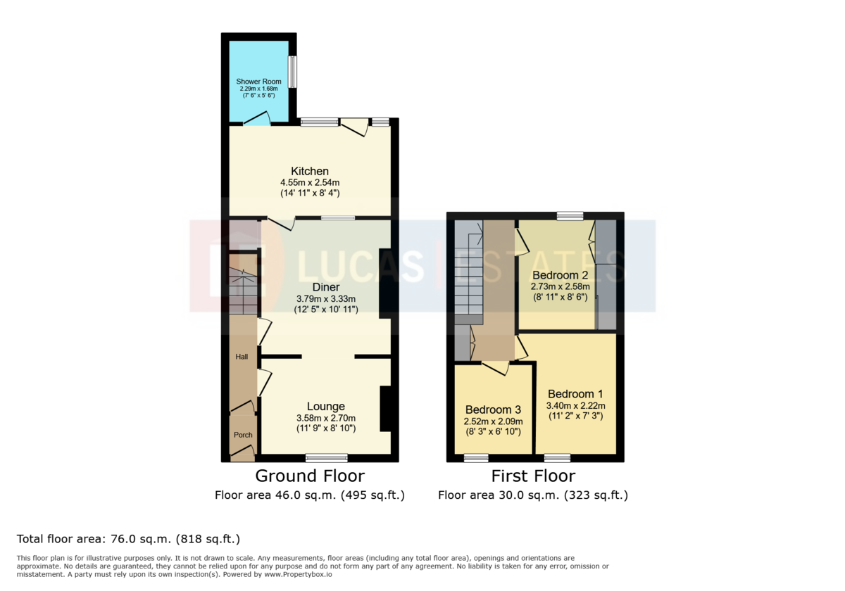 3 bed terraced house for sale in Williams Terrace, Treharris - Property floorplan
