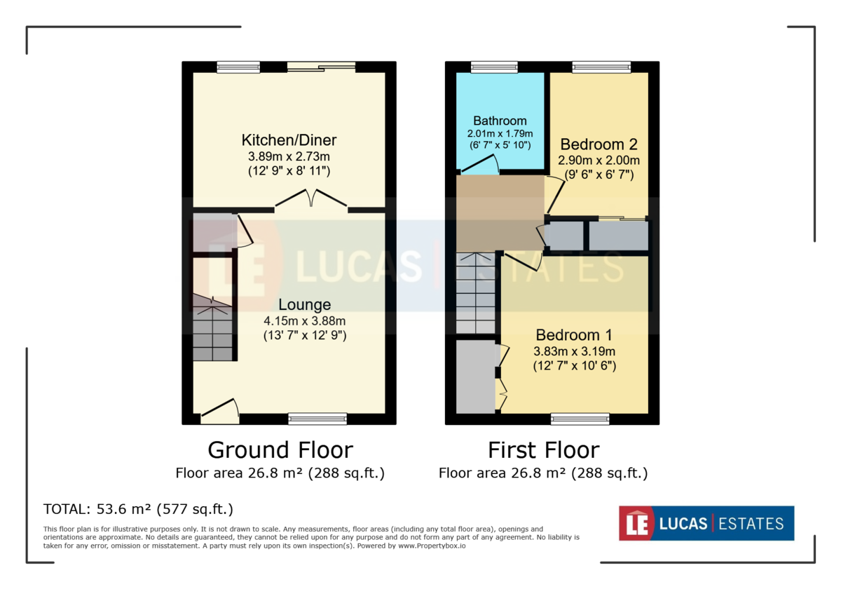 2 bed terraced house for sale in Parc Wenallt, Treharris - Property floorplan