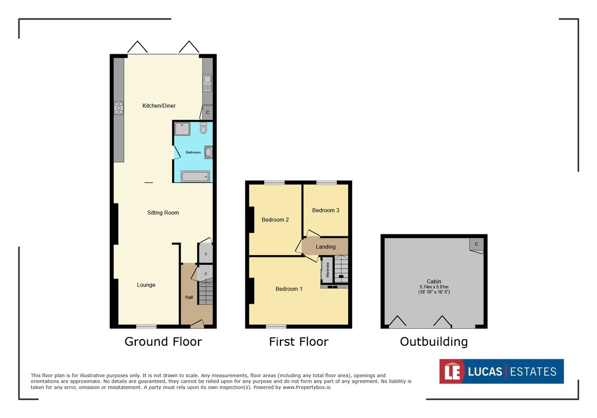 3 bed terraced house for sale in George Street, Ystrad Mynach - Property floorplan