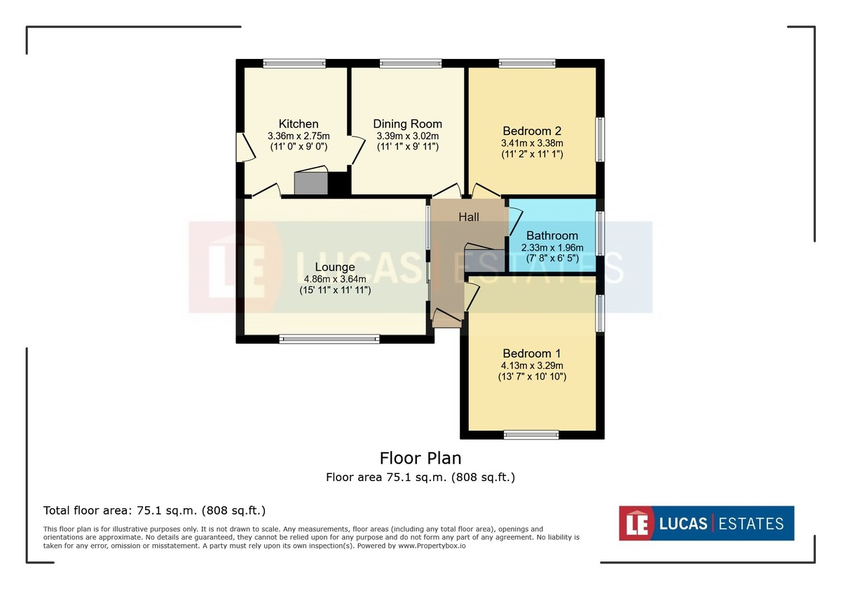 2 bed detached bungalow for sale in Troedyrhiw, Ystrad Mynach, Hengoed - Property floorplan