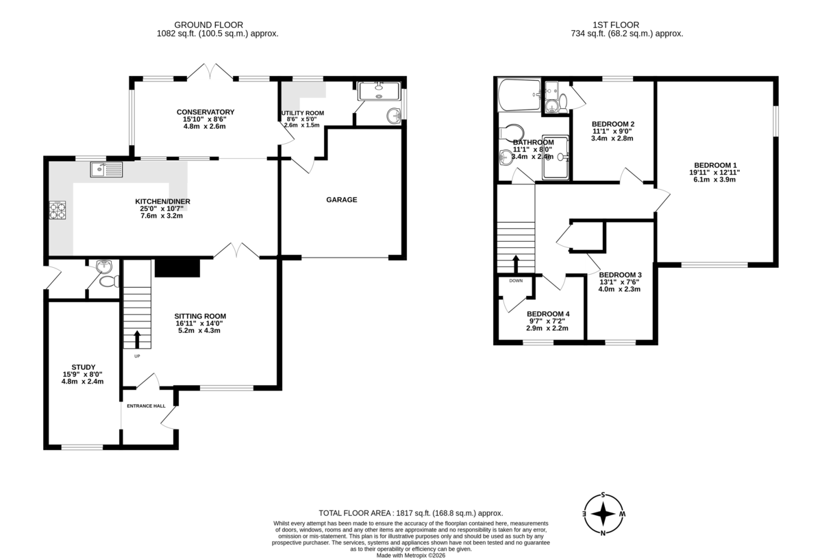 4 bed detached house for sale in Beaumaris Way, Grove Park, Blackwood - Property floorplan