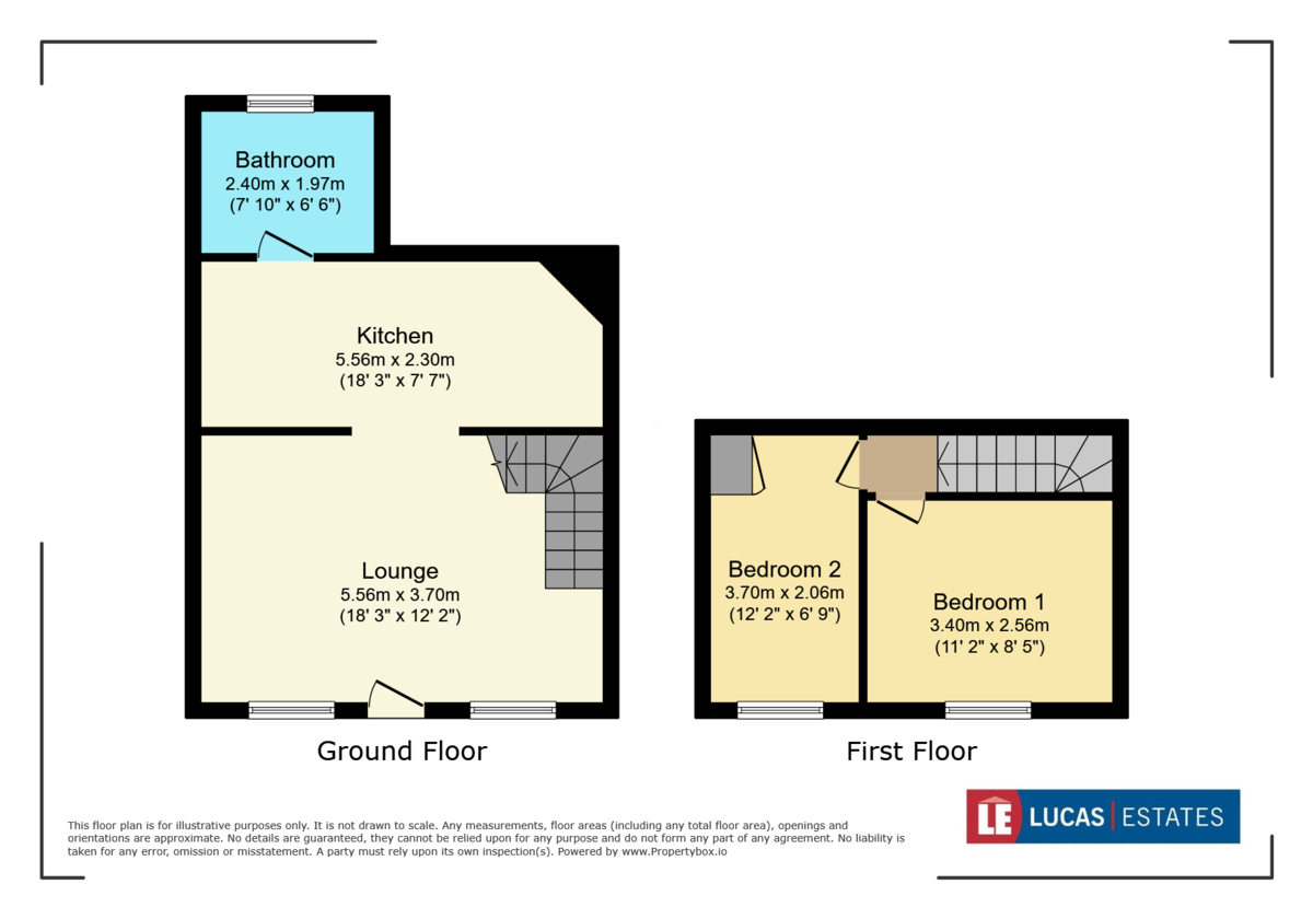 2 bed cottage for sale in Renovated Cottage, Colly Row, Bedlinog - Property floorplan