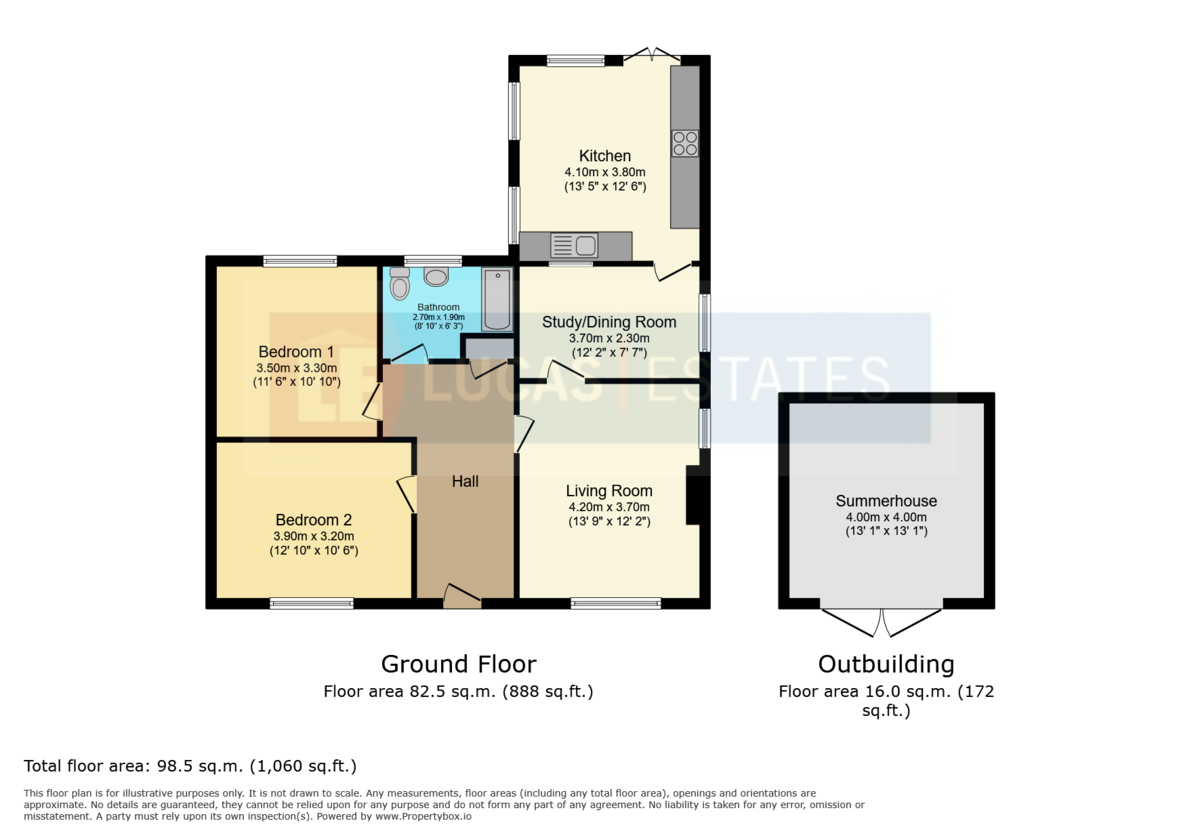 2 bed semi-detached bungalow for sale in Bryn Lane, Pontllanfraith - Property floorplan