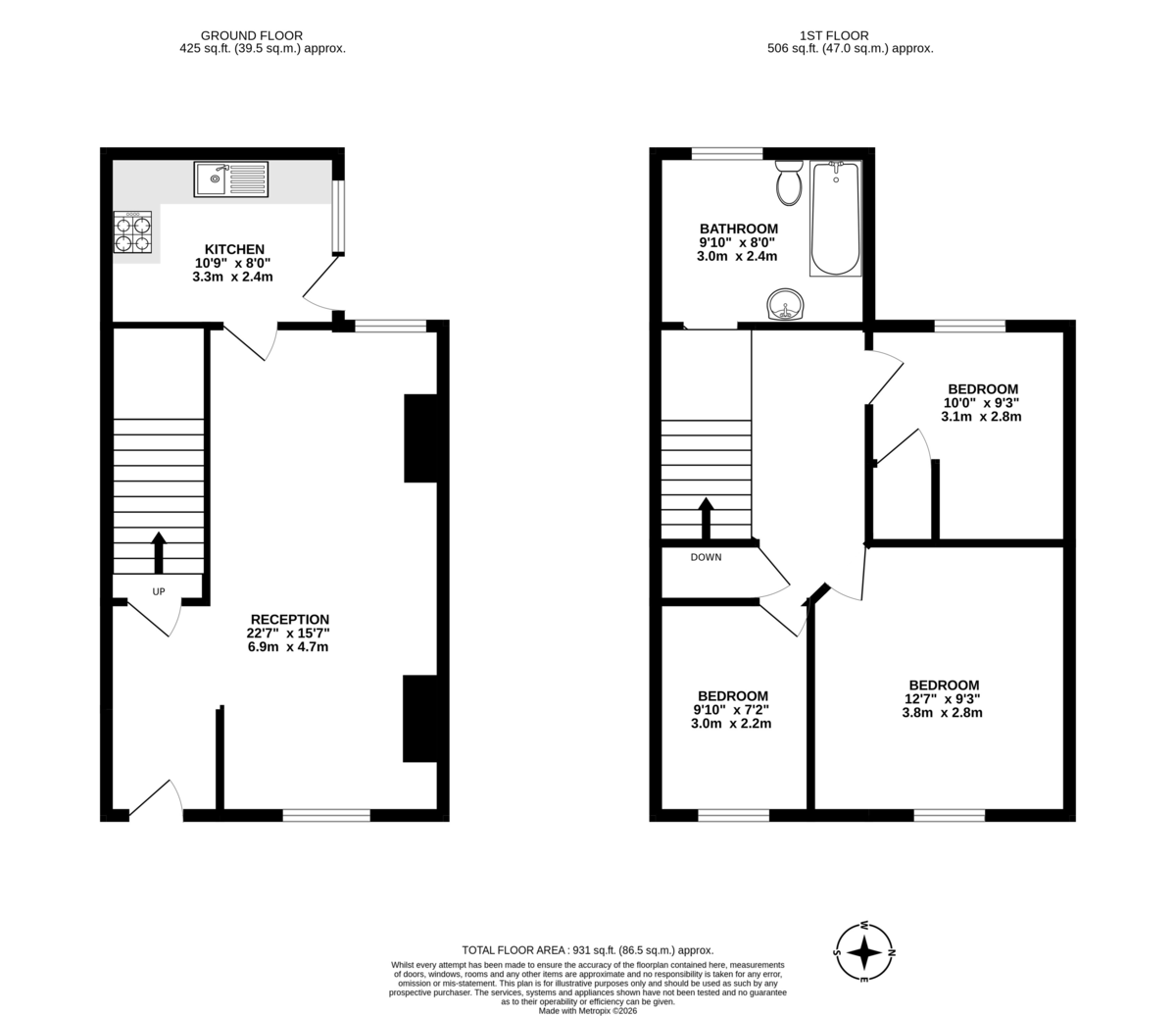 3 bed terraced house for sale in School Street, Llanbradach, Caerphilly - Property floorplan