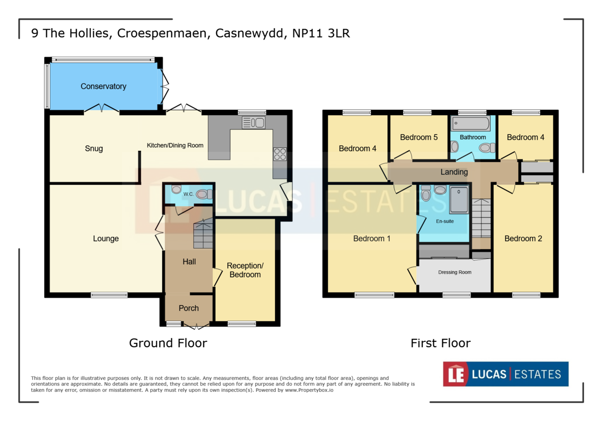 5 bed detached house for sale in The Hollies, Crumlin, Newport - Property floorplan