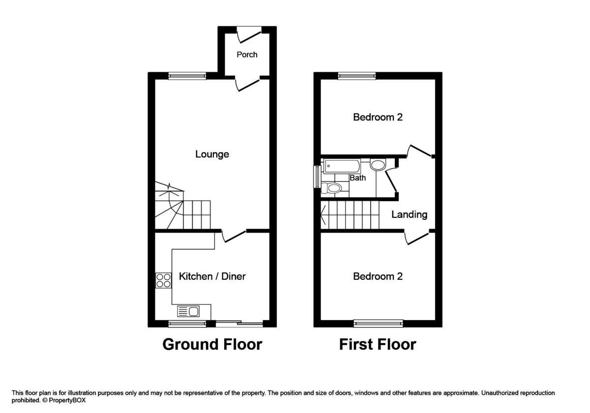 2 bed semi-detached house for sale in Llyswen, Penpedairheol - Property floorplan
