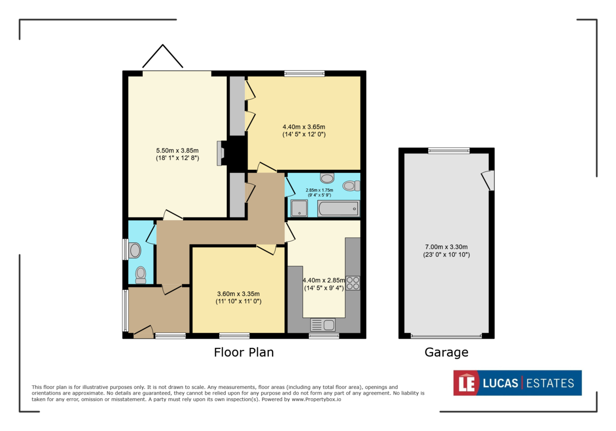 2 bed detached bungalow for sale in The Chase, Verwood, Bournemouth - Property floorplan