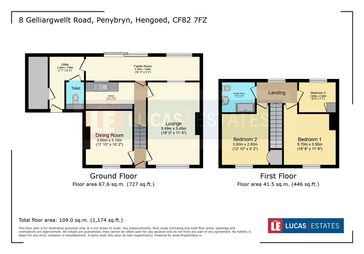 3 bed semi-detached house for sale in Gelliargwellt Road, Penybryn - Property floorplan