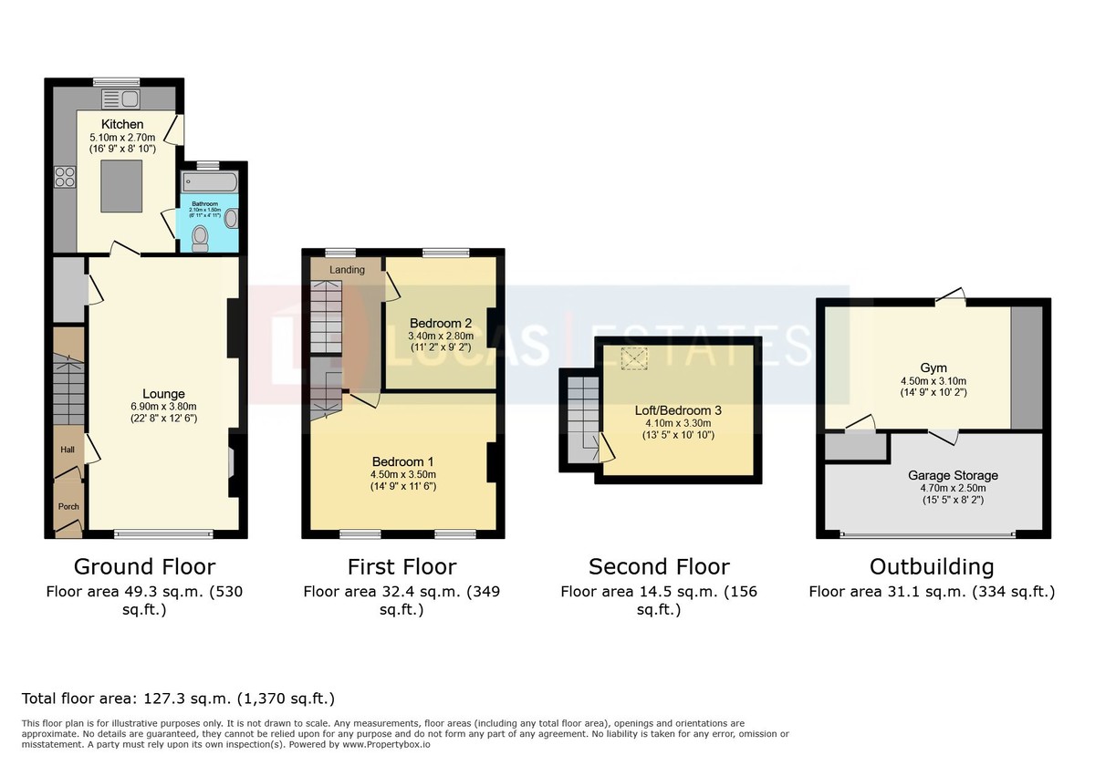 3 bed terraced house for sale in Hanbury Street, Glan Y Nant - Property floorplan
