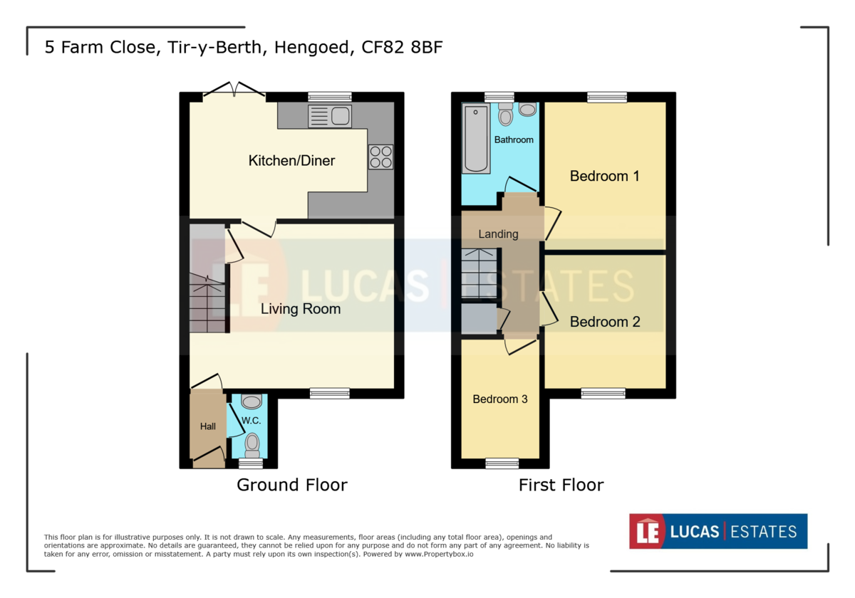 3 bed semi-detached house for sale in Farm Close, Tir-y-berth - Property floorplan