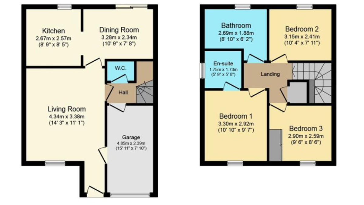 3 bed detached house for sale in Y Cedrwydden, Blackwood - Property floorplan
