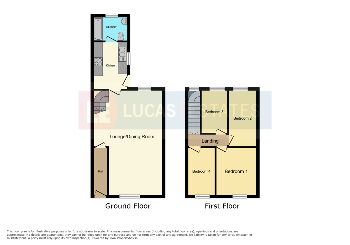 4 bed terraced house for sale in Francis Street, Fleur De Lis - Property floorplan