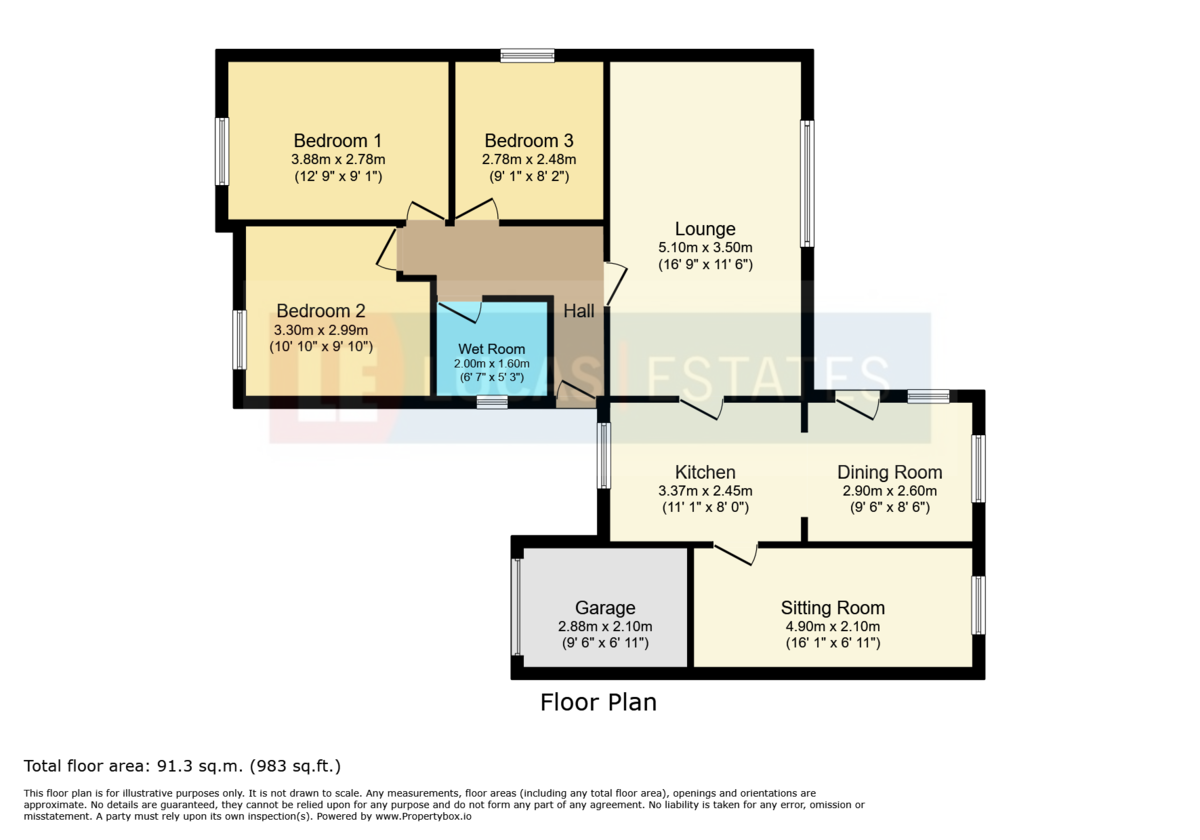 3 bed semi-detached bungalow for sale in Hengoed Road, Penpedairheol - Property floorplan
