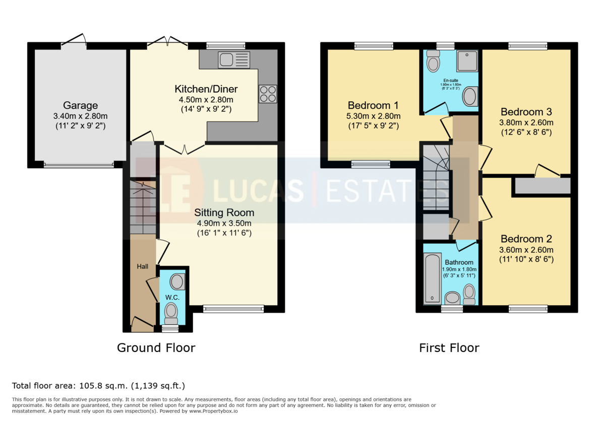 3 bed detached house for sale in Bron Las, Penpedairheol - Property floorplan