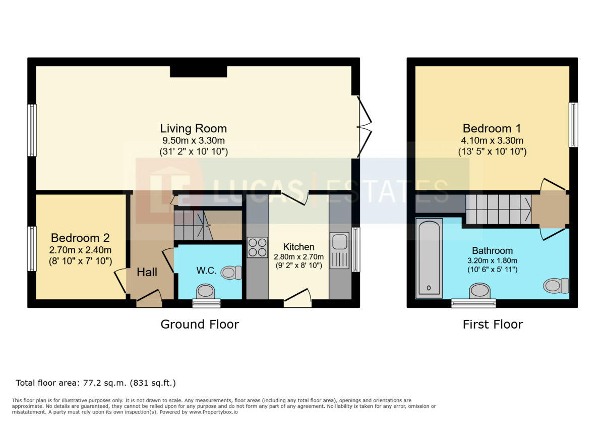2 bed semi-detached bungalow for sale in Forest Avenue, Cefn Hengoed - Property floorplan