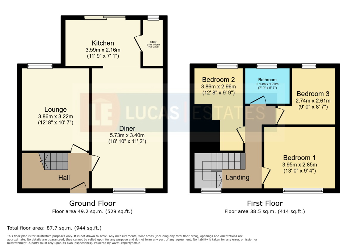 3 bed terraced house for sale in Maesycoed Terrace, Ystrad Mynach - Property floorplan