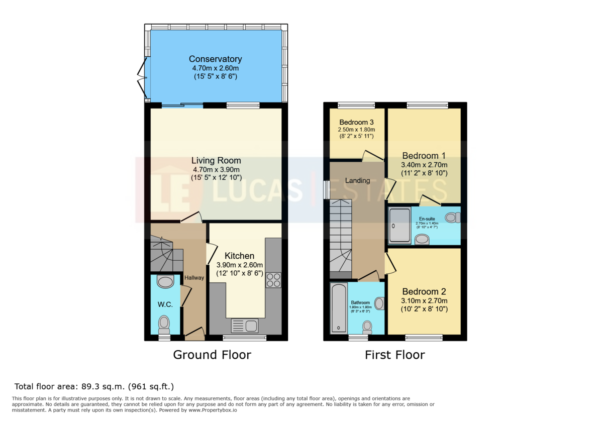 3 bed semi-detached house for sale in Mount Pleasant, Penpedairheol - Property floorplan