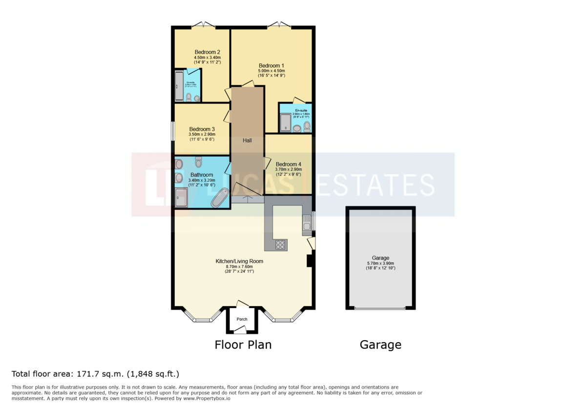 4 bed detached bungalow for sale in Hengoed Avenue, Cefn Hengoed - Property floorplan