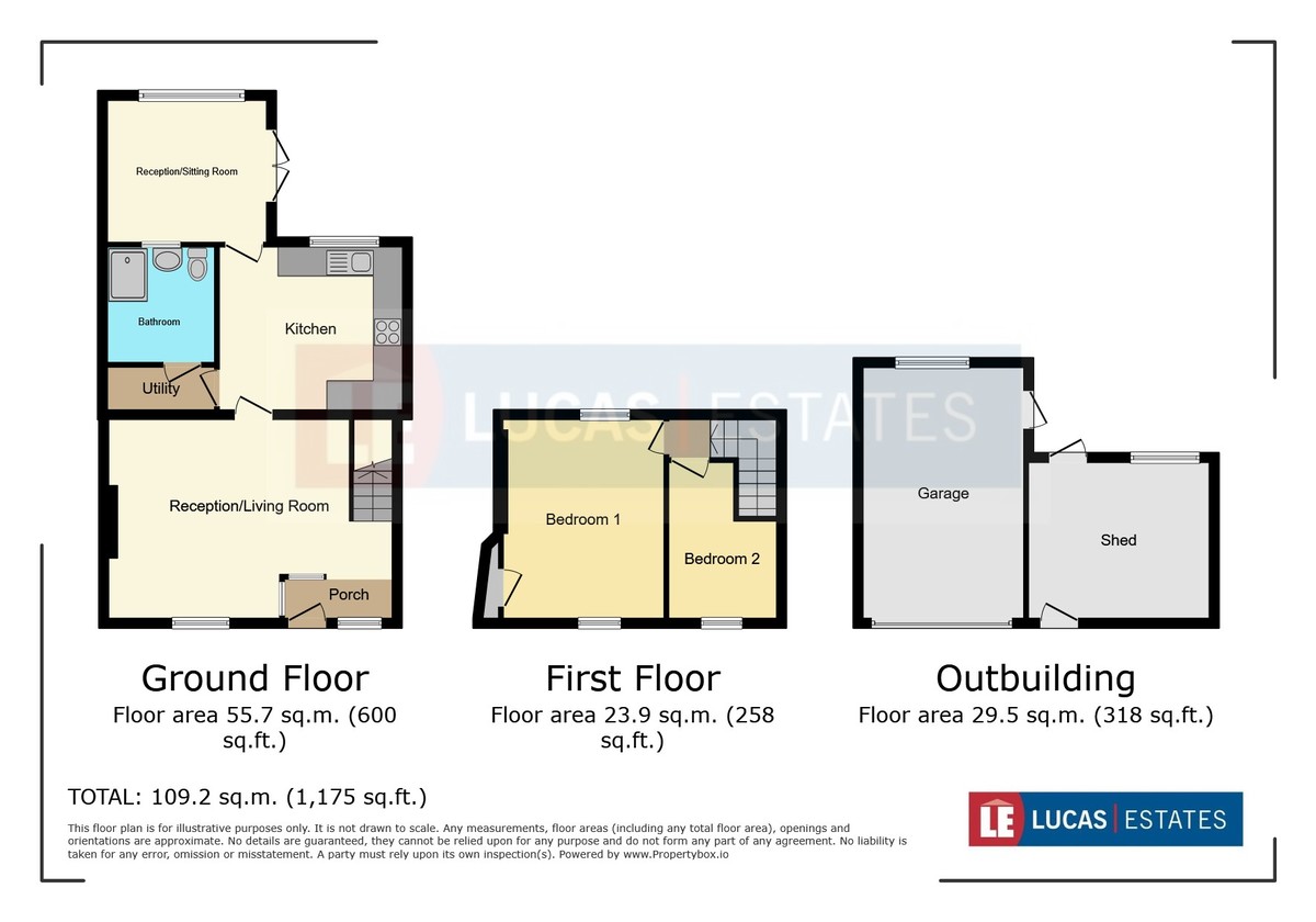 2 bed terraced house to rent in Carno Street, Rhymney, - Property floorplan