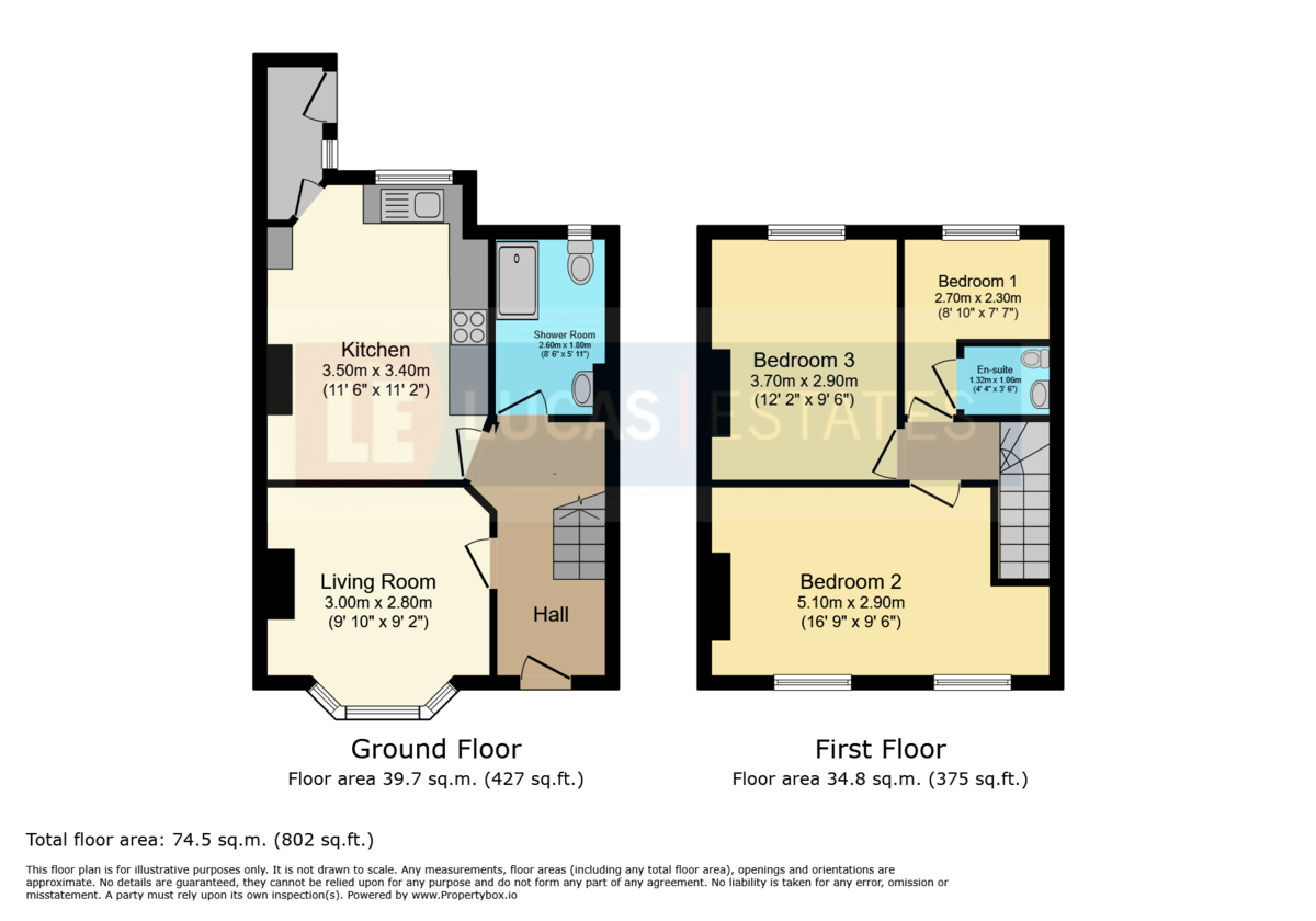 3 bed terraced house for sale in Llwynbach Terrace, Hollybush - Property floorplan