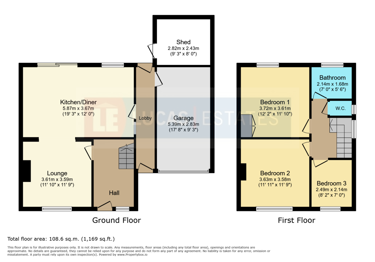 3 bed semi-detached house for sale in St. Deinols Close, Pengam, Blackwood - Property floorplan