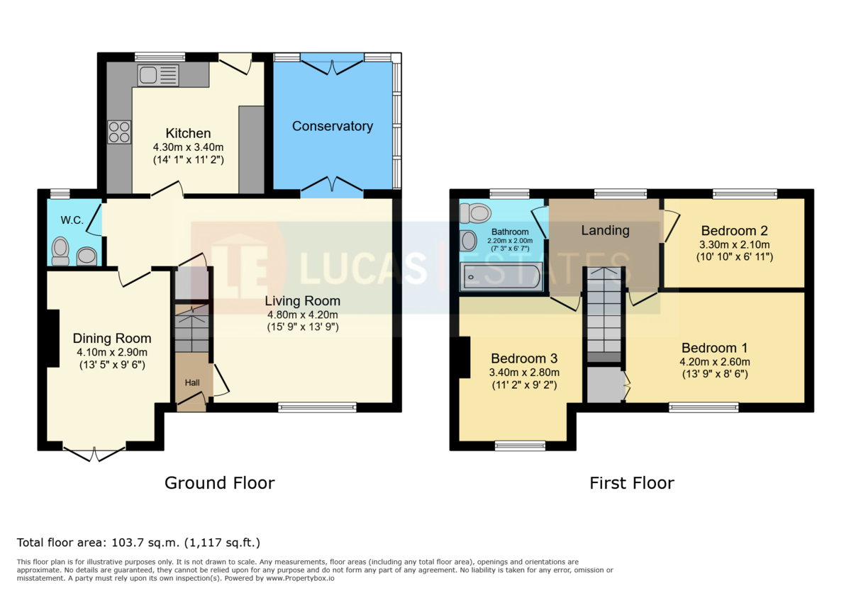 3 bed semi-detached house for sale in Vale View, Maesycwmmer - Property floorplan
