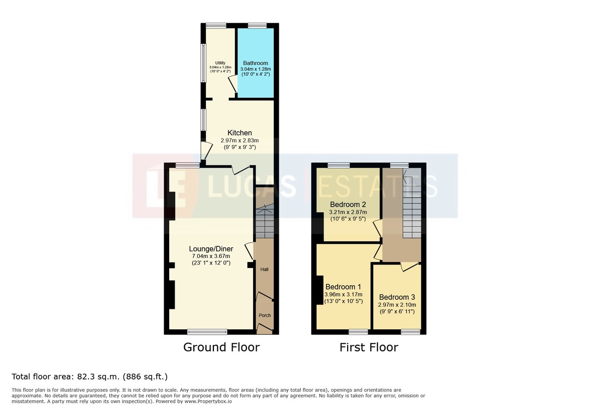 3 bed terraced house for sale in Hanbury Street, Glan Y Nant - Property floorplan