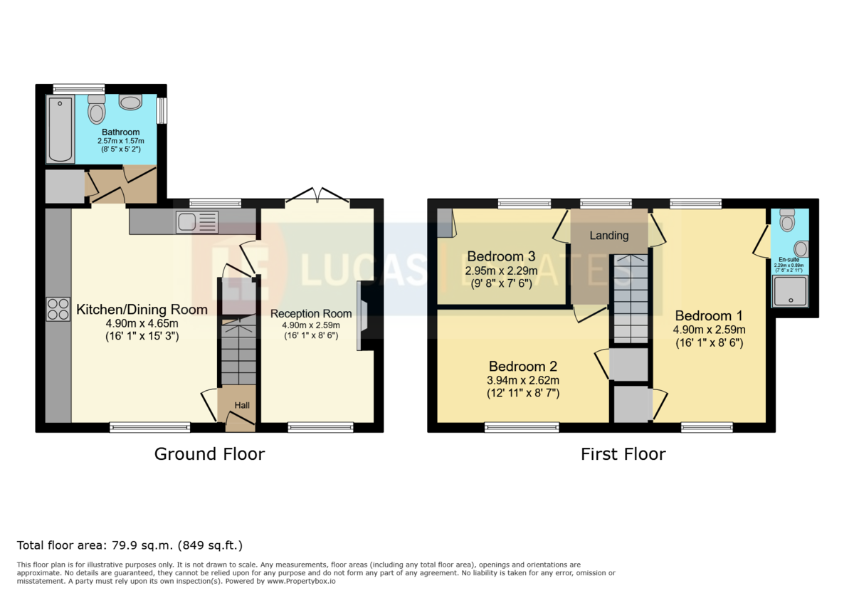 3 bed terraced house for sale in Treowen Road, Newbridge - Property floorplan