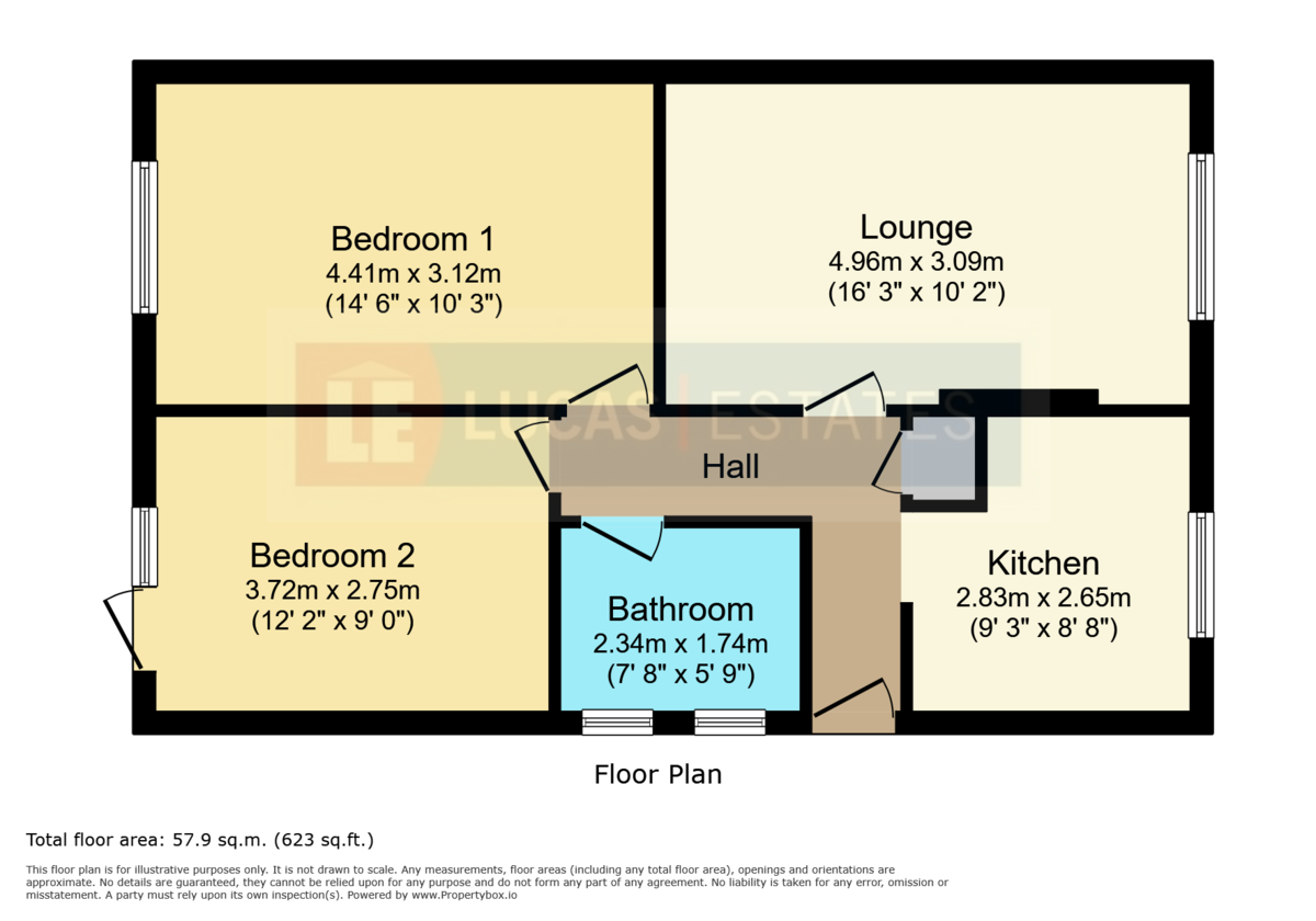 2 bed semi-detached bungalow for sale in St. Annes Gardens, Maesycwmmer - Property floorplan