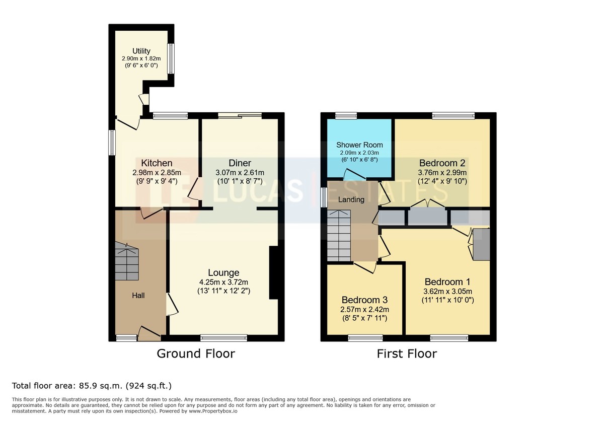 3 bed semi-detached house for sale in Oakdale Terrace, Penmaen, Blackwood - Property floorplan
