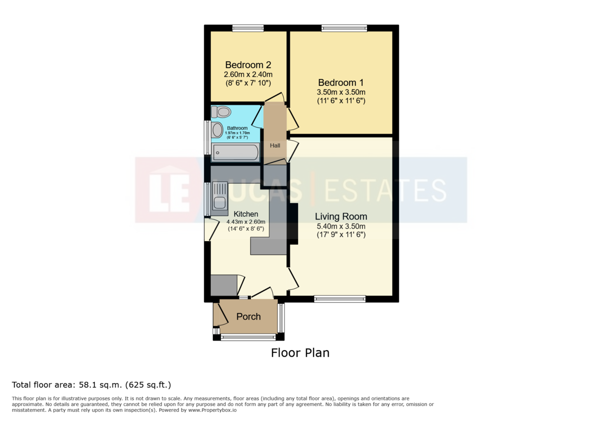 2 bed semi-detached bungalow for sale in Shirdale Close, Maesycwmmer - Property floorplan