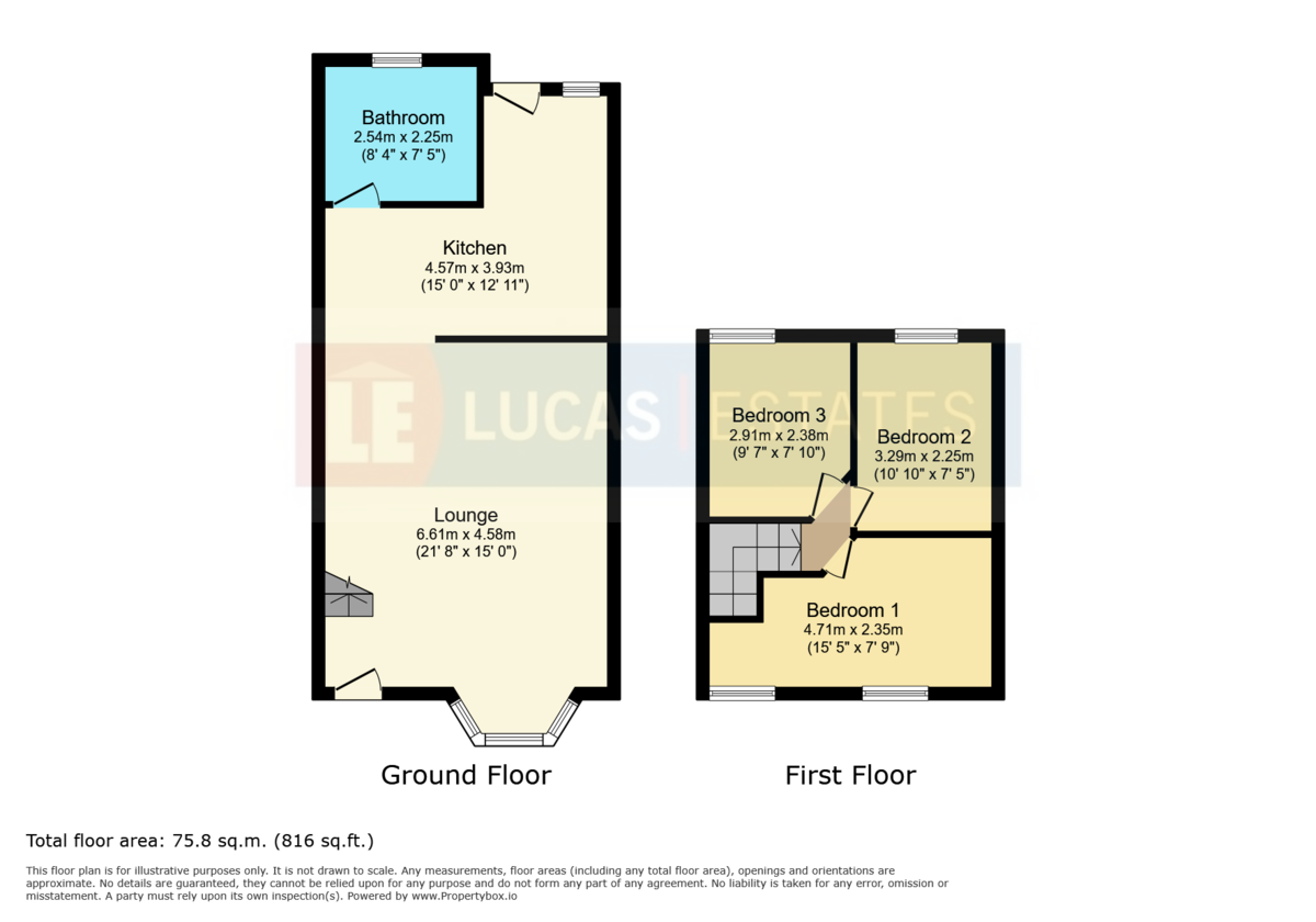 3 bed terraced house for sale in 97 Bedwellty Road - Property floorplan