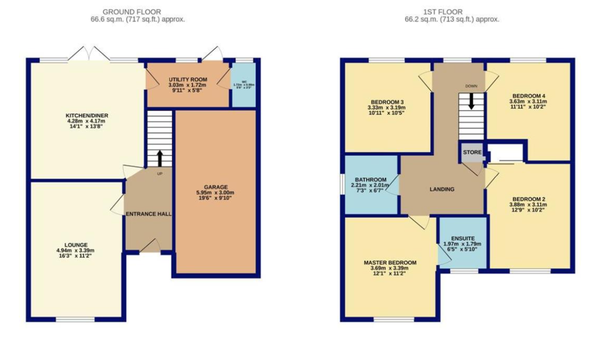 4 bed detached house for sale in Ffordd Y Dderwen, Caerphilly - Property floorplan