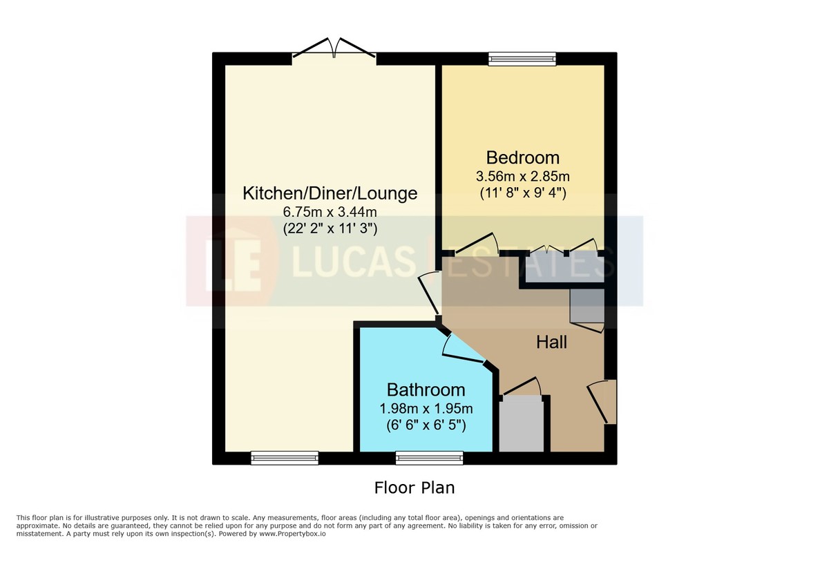 1 bed ground floor flat for sale in Heron Drive, Penallta - Property floorplan