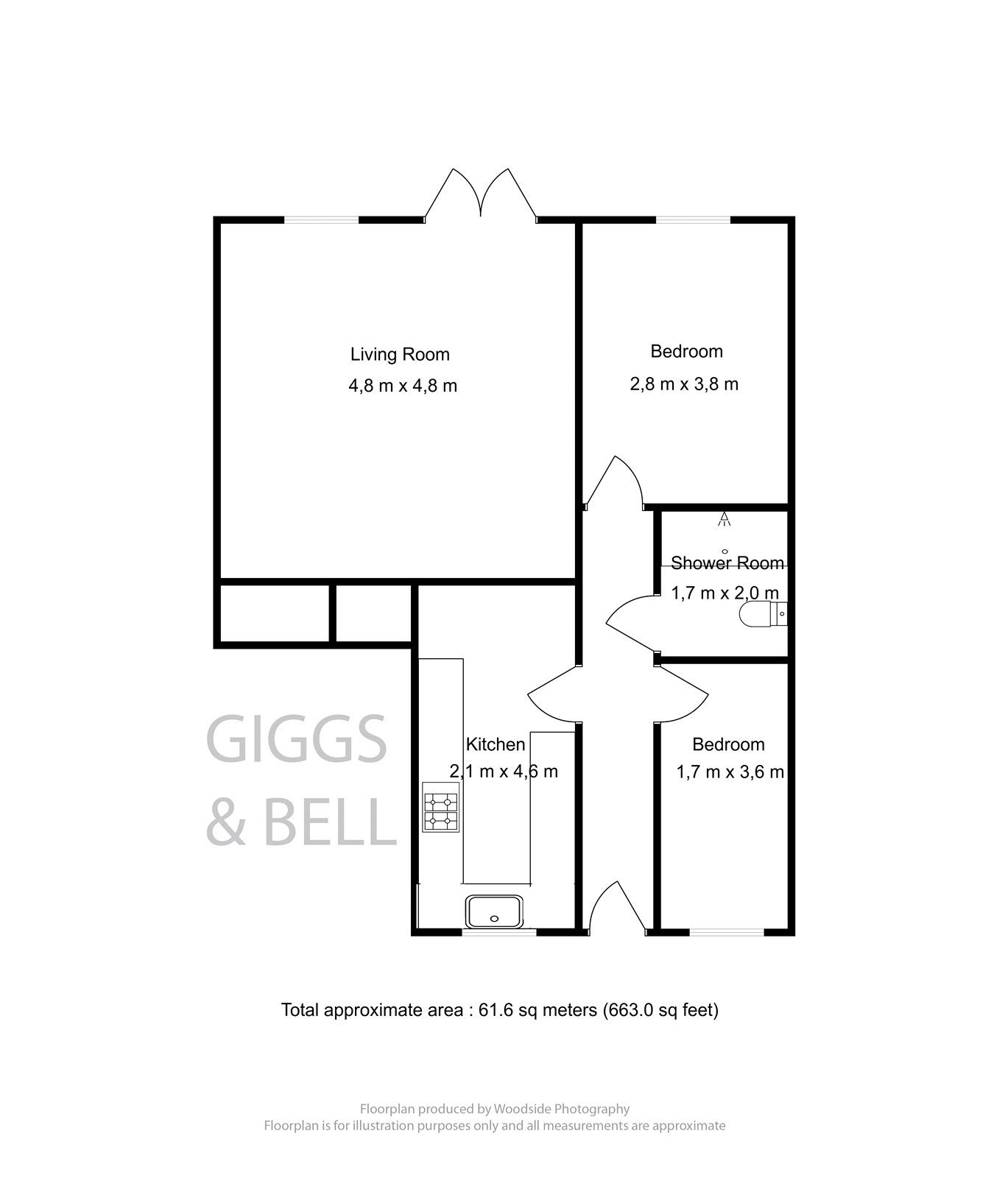 2 bed flat for sale in Kathleen Court - Property Floorplan