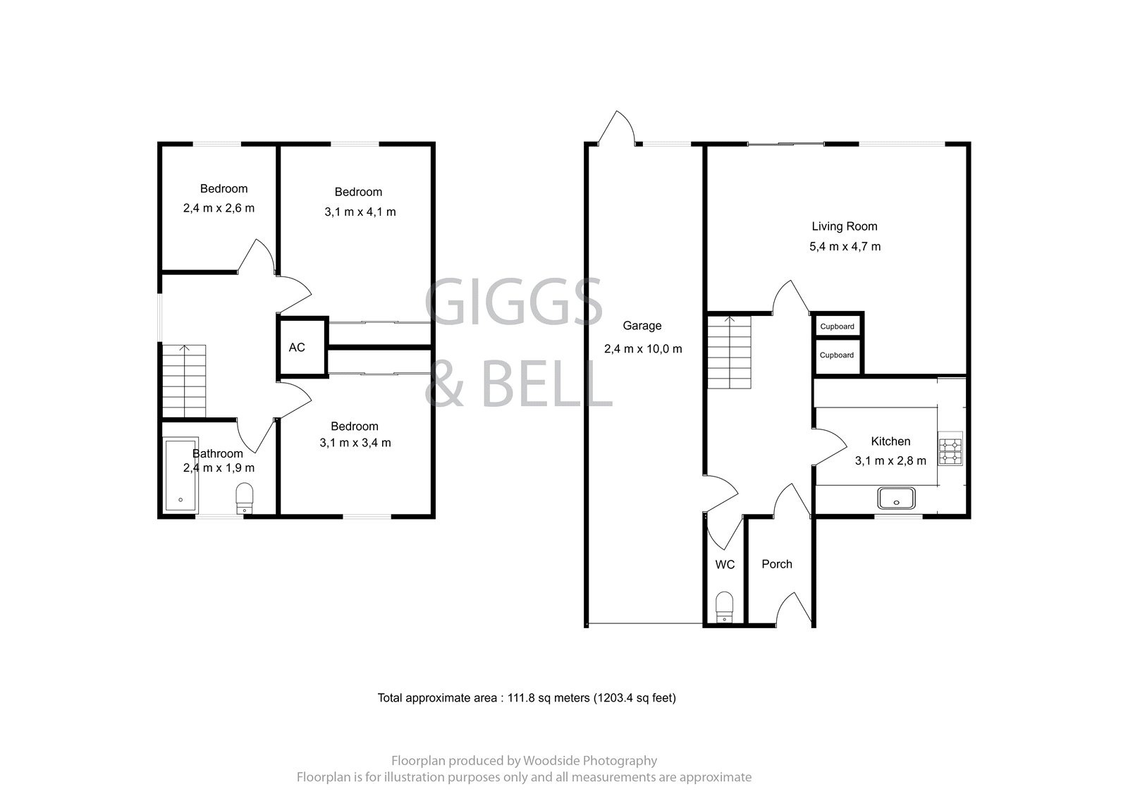 3 bed link detached house for sale in Brompton Close, Luton - Property Floorplan