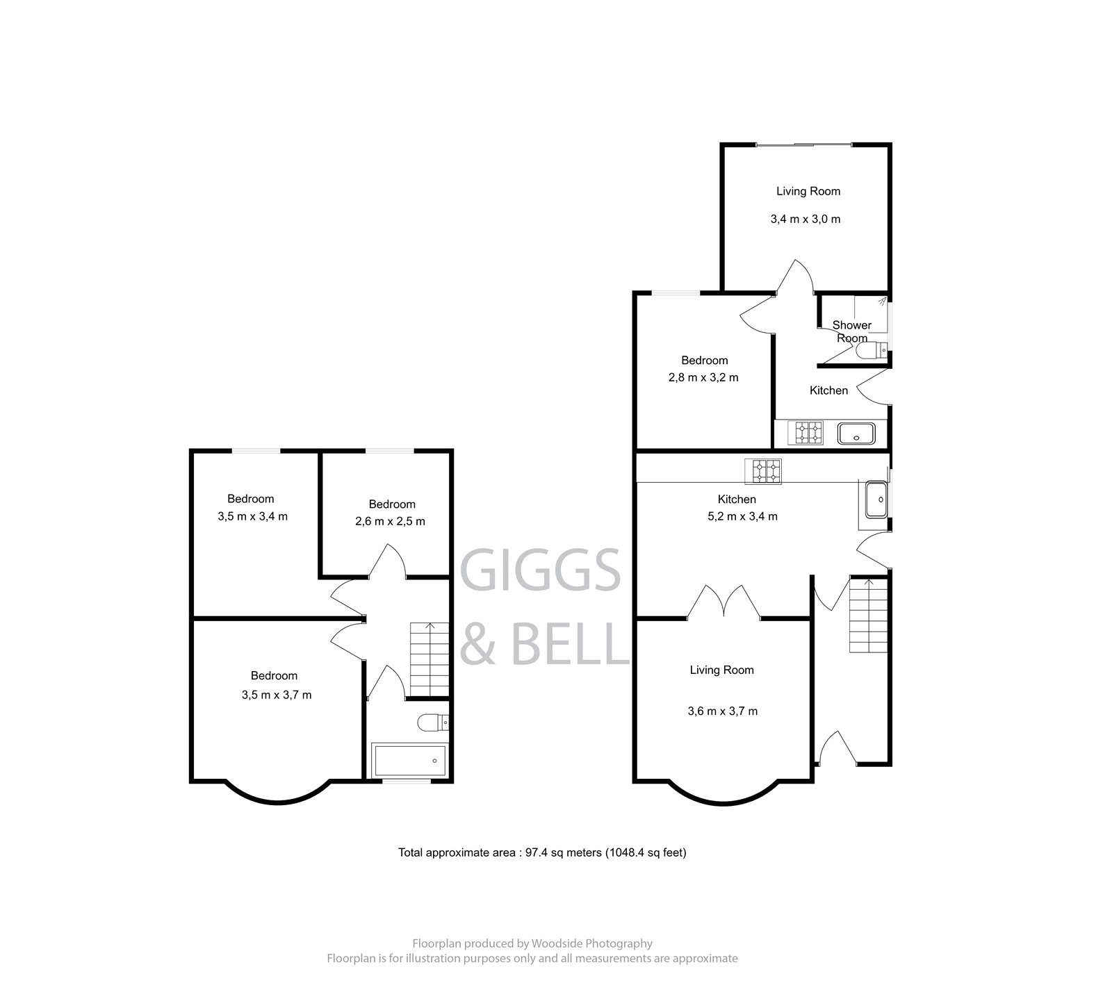 3 bed semi-detached house for sale in Stanford Road - Property Floorplan