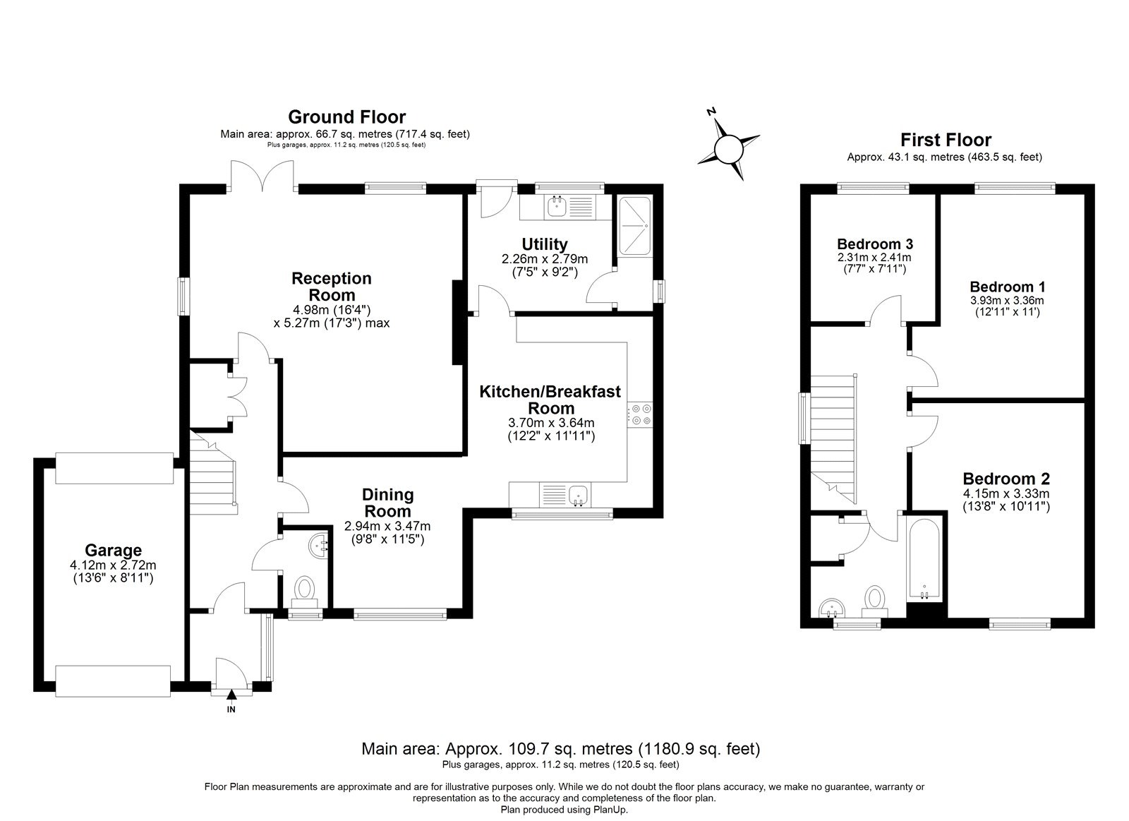 3 bed detached house for sale in Barford Rise - Property Floorplan
