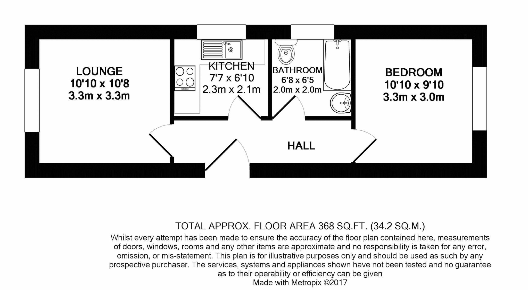1 bed flat for sale in Cardigan Street, Bedfordshire - Property Floorplan