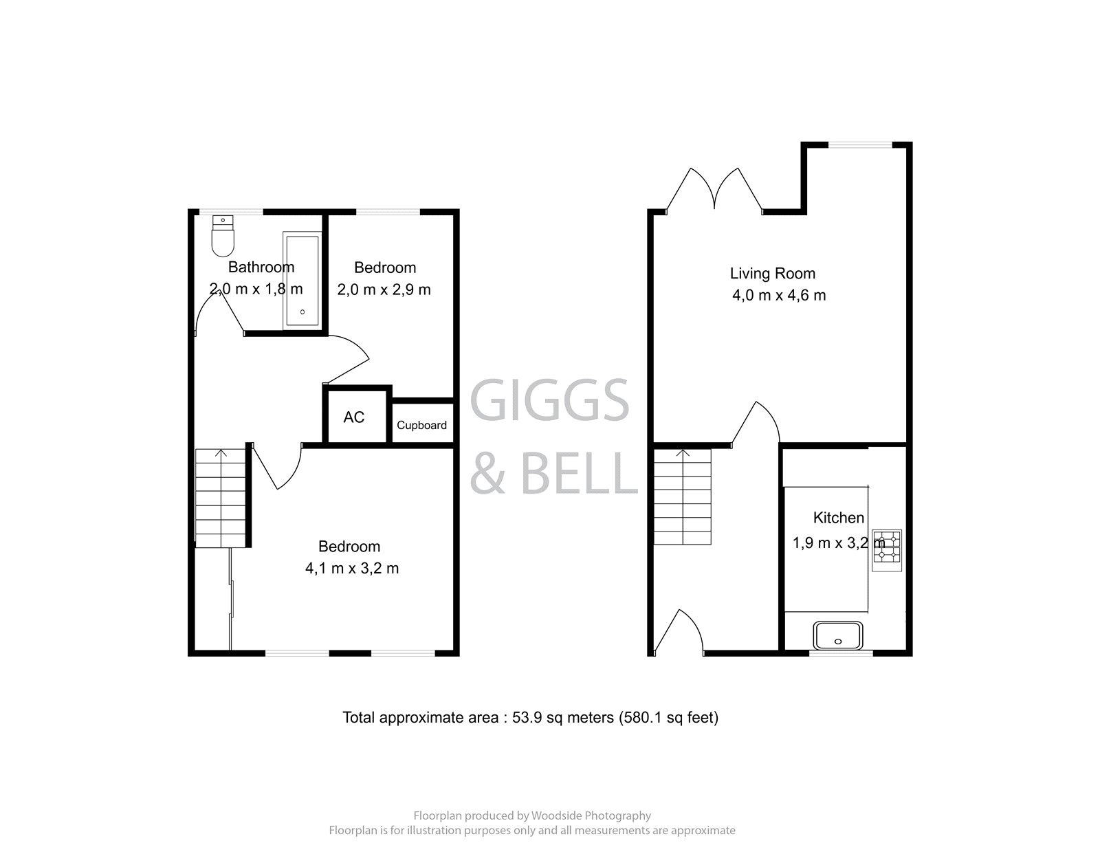 2 bed terraced house for sale in Edkins Close - Property Floorplan