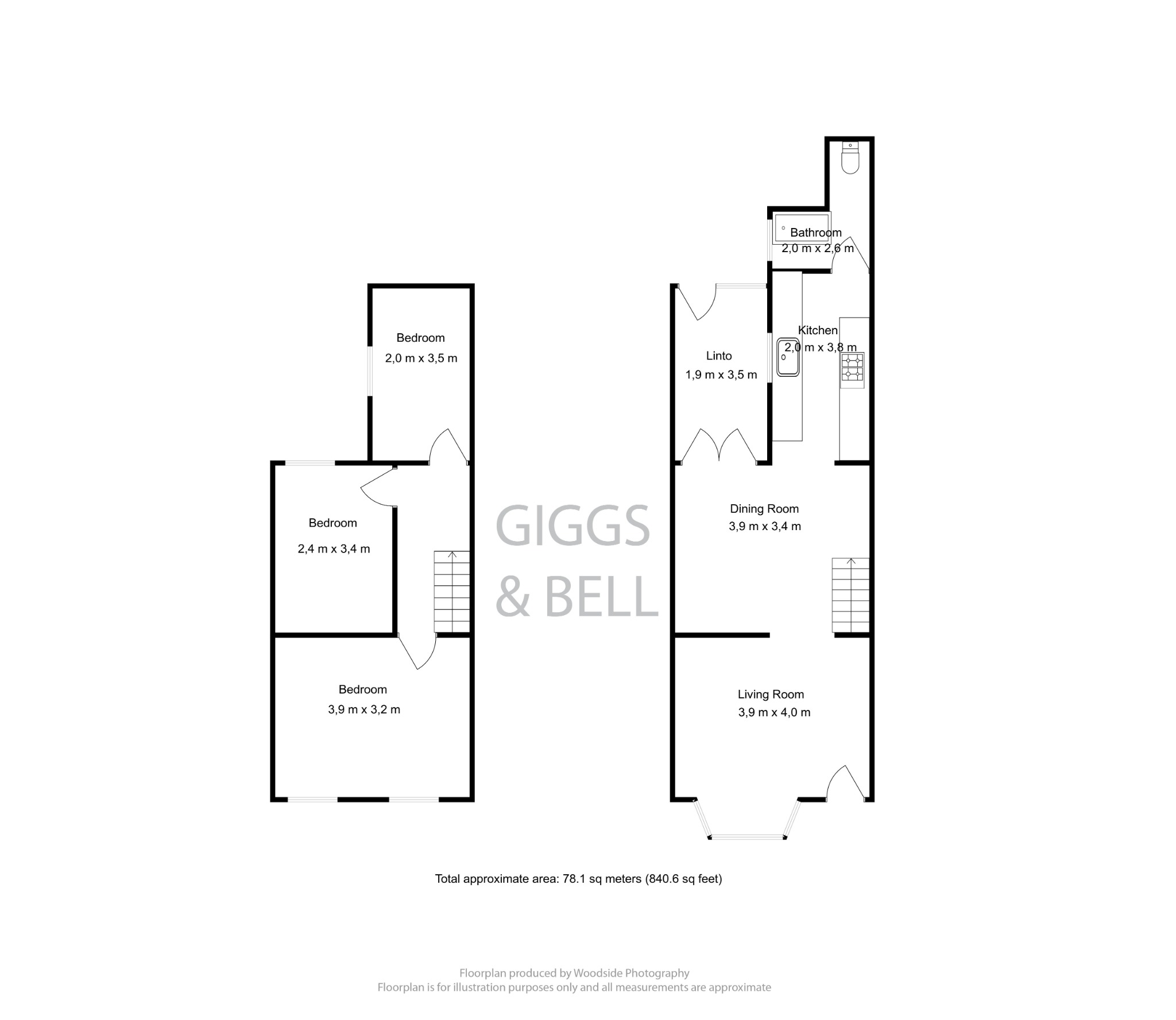 3 bed semi-detached house for sale in Summer Street, Luton - Property Floorplan