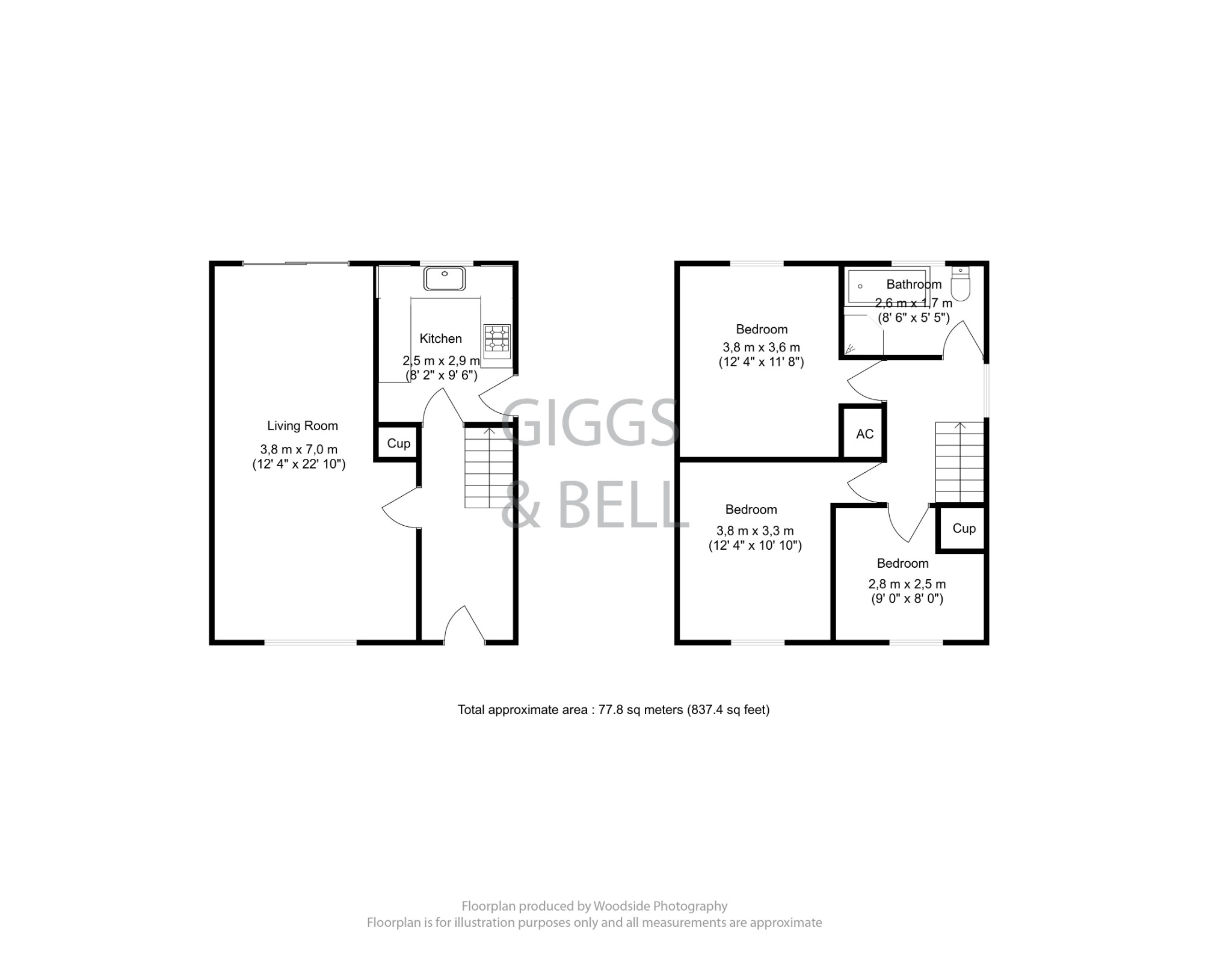 3 bed semi-detached house for sale in Brompton Close - Property Floorplan