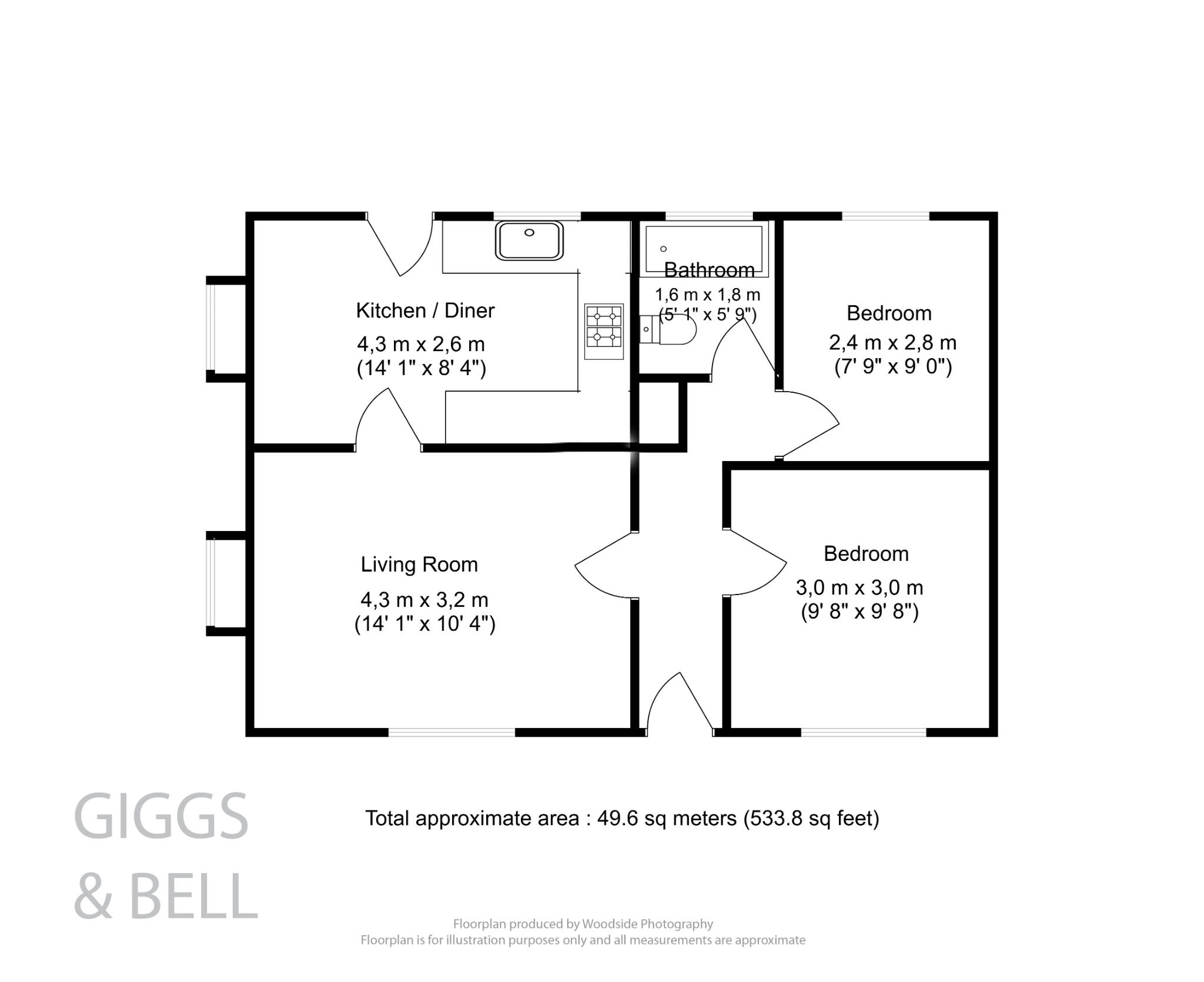 2 bed park home for sale in Bower Heath Lane, Harpenden - Property Floorplan