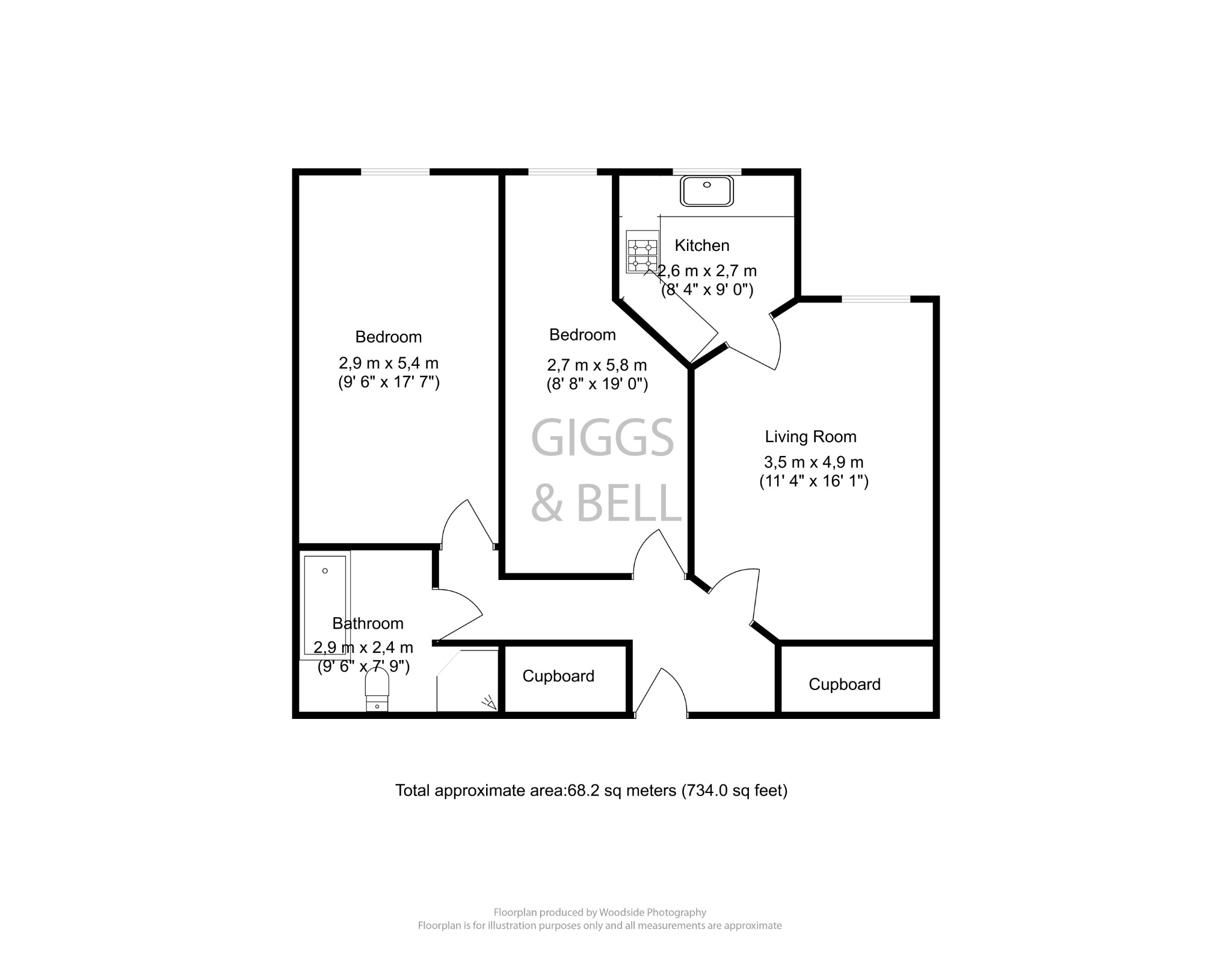 2 bed flat for sale in Cannon Lane, Luton - Property Floorplan