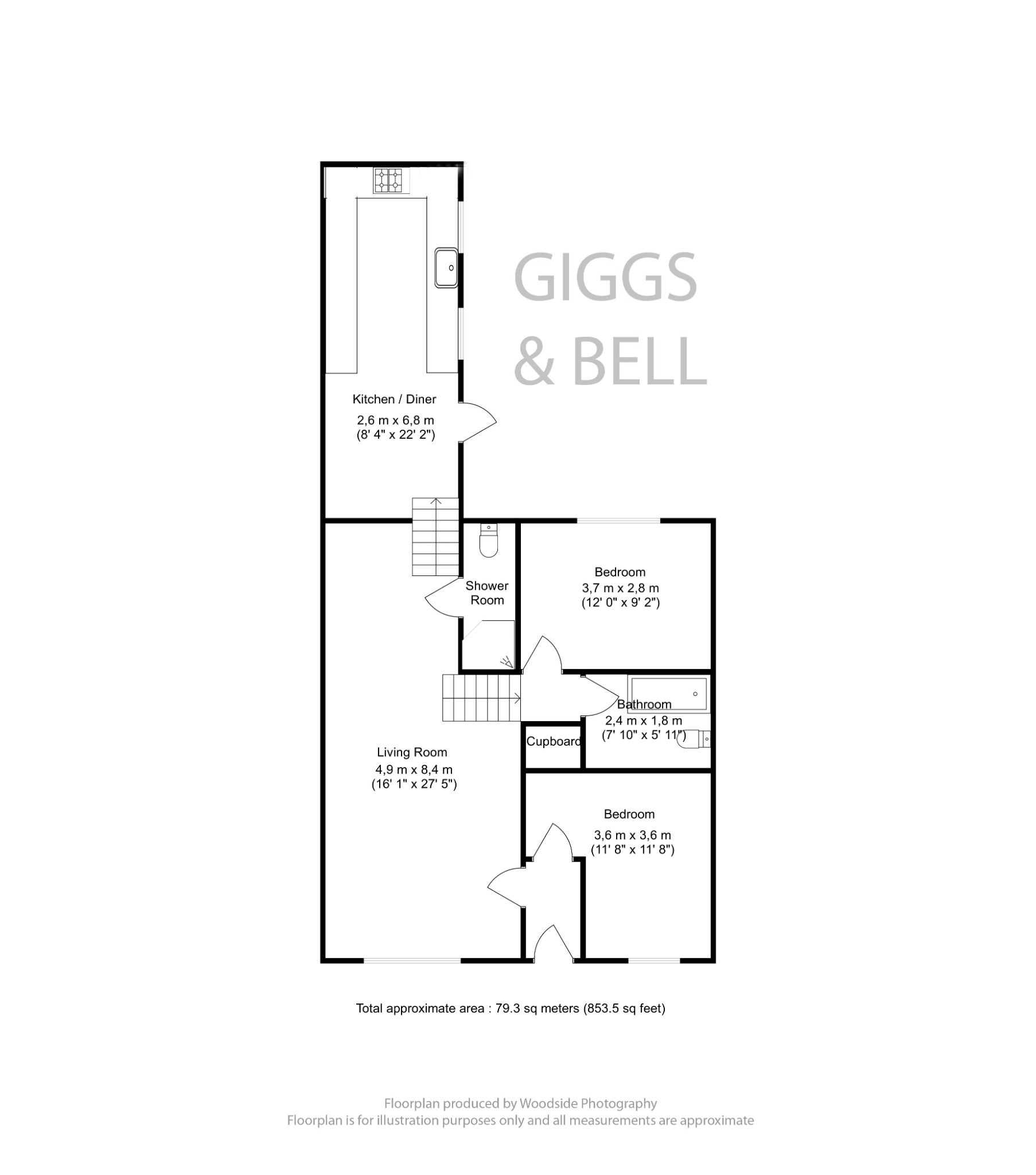 2 bed maisonette for sale in Farley Hill, Luton - Property Floorplan