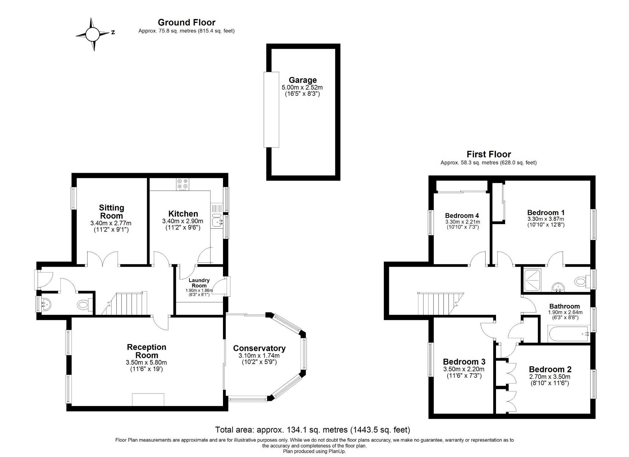 4 bed detached house for sale in Elvington Gardens, Luton - Property Floorplan