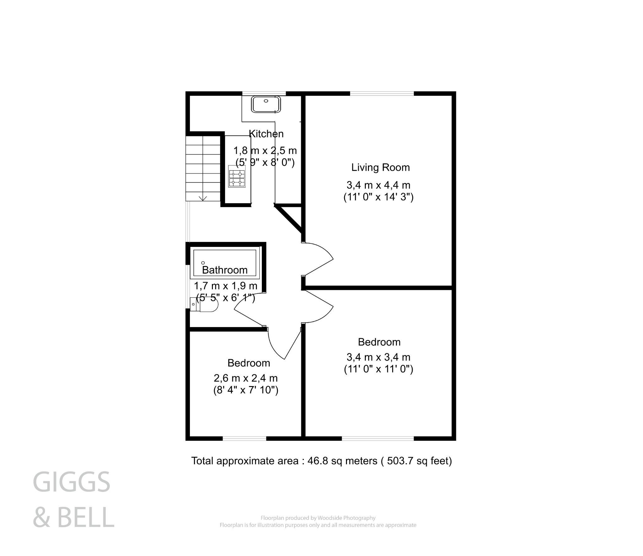 2 bed maisonette for sale in Birchen Grove, Luton - Property Floorplan