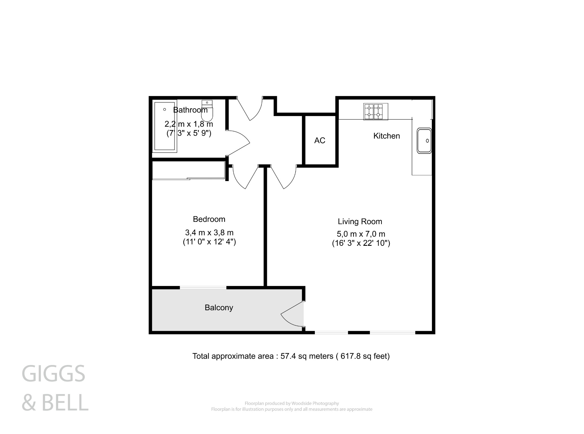 1 bed flat for sale in Stirling Drive, Hertfordshire - Property Floorplan